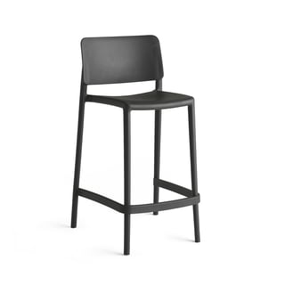 Bar chair RIO, seat height 650 mm, dark grey