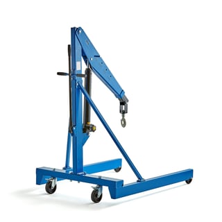 Folding workshop crane, 1000 kg load, blue