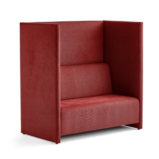 Sofa STILL, 2-seter med høye sider, rød