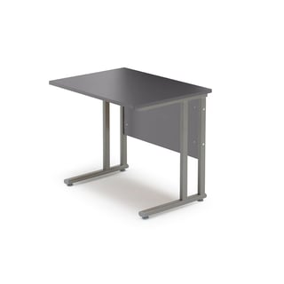 Return desk FLEXUS, 800x600 mm, grey laminate