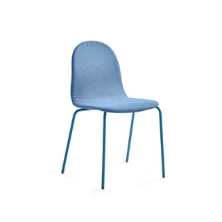 Stolička GANDER, 4 nohy, čalúnená, modrá
