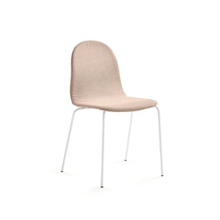 Krēsls GANDER, 4 kājas, sēdekļa augstums: 450 mm, auduma apdare, bēša