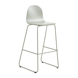 Barska stolica GANDER, okruglo postolje, visina sjedišta: 790 mm, lakirana, zeleno-siva