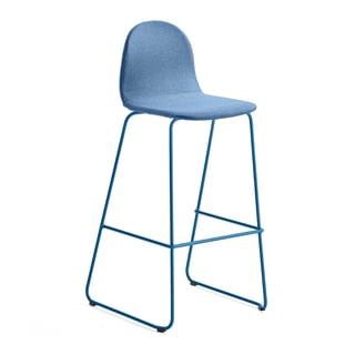 Barska stolica GANDER, okruglo postolje, visina sjedišta: 790 mm, tkanina, plava