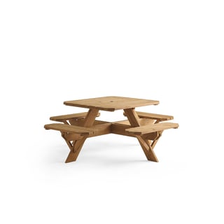 Picnic table TIME-OUT PINE, brown