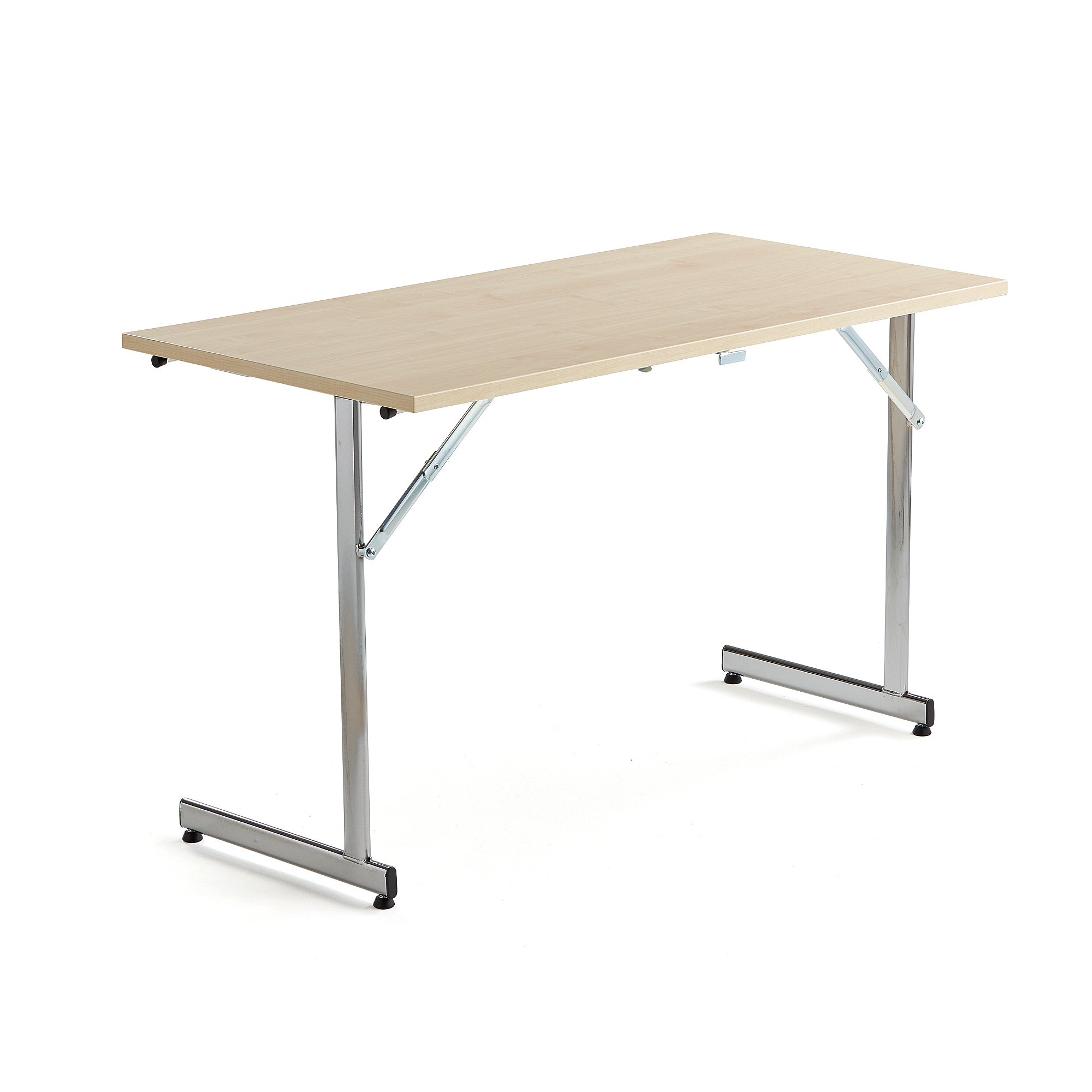 Konferenztisch CLAIRE, Klappbar, 1200 X 600 Mm, Laminat Birke/Chrom ...