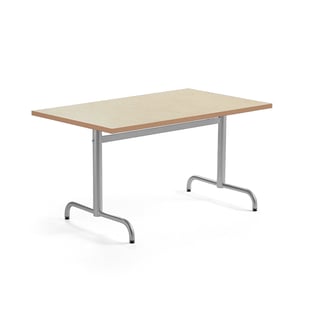 Table PLURAL, 1200x800x720 mm, linoleum top, beige, silver