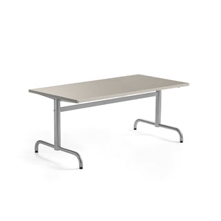 Table PLURAL, 1400x700x600 mm, linoleum top, grey, silver