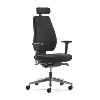 Krzesło biurowe WATFORD, tkanina, czarny