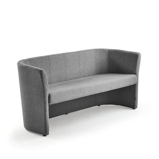 Soffa CLOSE, 3-sits, tyg, mörkgrå