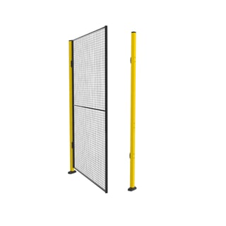 Einzeltür X-GUARD (inkl. Steher und Gitter), 2300 x 1500 mm