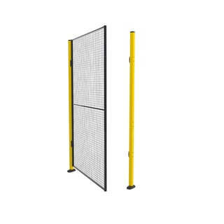 Ovi X-GUARD, yksiosainen, ilman yläputkea, sis. pylväät ja verkkoelementin, 2300x1500 mm