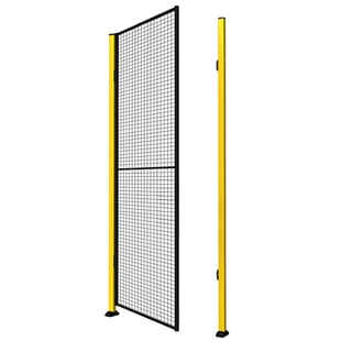 Single door X-GUARD incl. uprights and mesh, without frame, 2000x1500 mm
