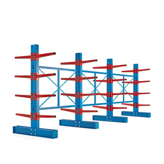 Heavy duty cantilever racking package EXPAND, 32 x 600 mm arms, 16000 kg