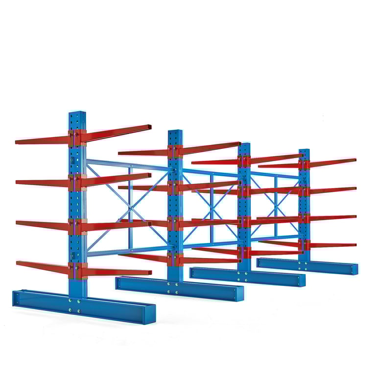 Heavy duty cantilever racking package EXPAND, 32 x 1000 mm arms, 16000 ...