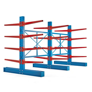 Heavy duty cantilever racking package EXPAND, 24 x 1000 mm arms, 12000 kg