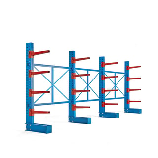 Heavy duty cantilever racking package EXPAND, 16 x 600 mm arms, 8000 kg