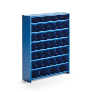 Schraubenbox mit 40 Fächern, 980 x 800 x 220 mm, blau