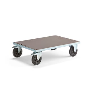 Plošinový vozík na doskový materiál, s brzdami, 700x1000 mm
