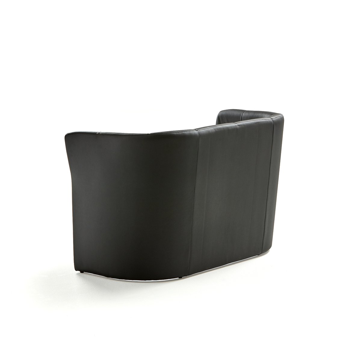 Club sofa CLOSE, 2 seater, black leather imitation AJ Products