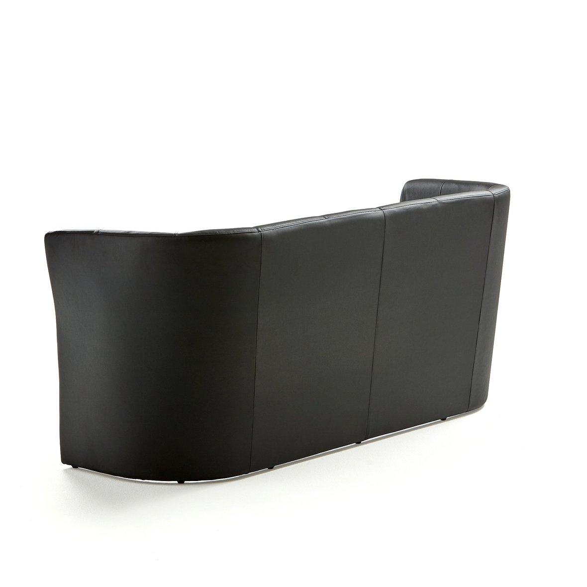 Club sofa CLOSE, 3 seater, black leather imitation AJ Products