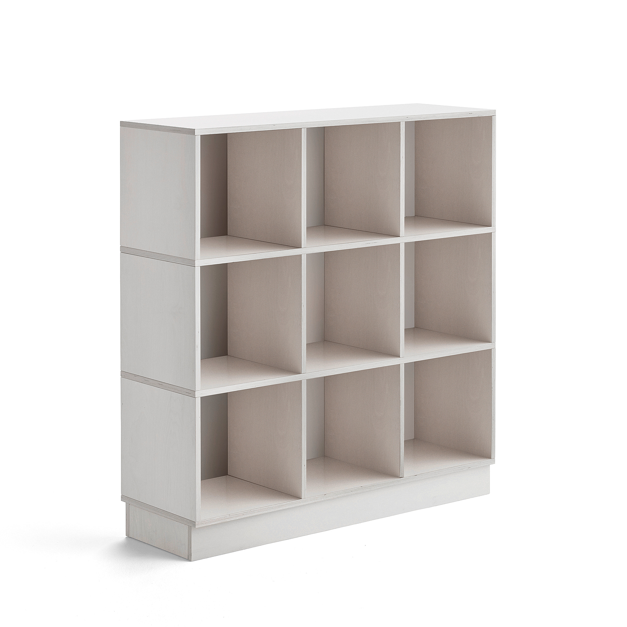 White square deals shelving unit