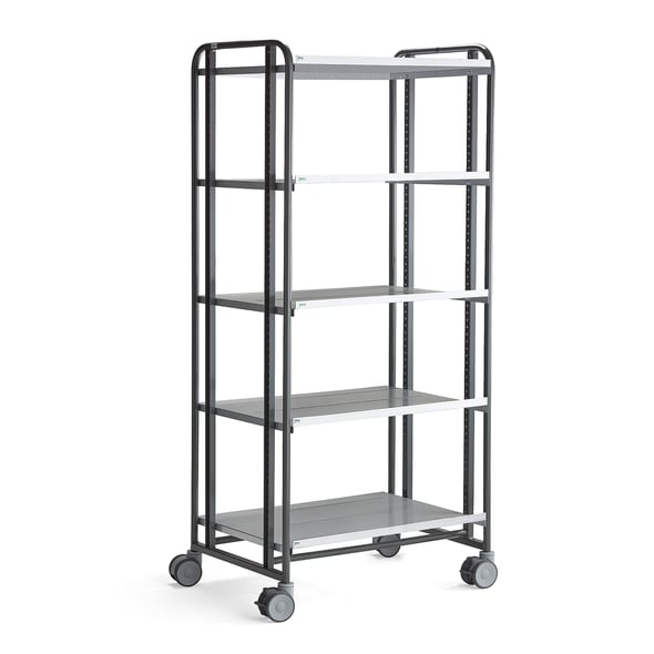 Shelf trolley ANGLE, 5 shelves, 877x638x1850 mm AJ Products