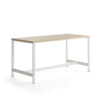 Pöytä VARIOUS, 1800x800x900 mm, valkoinen, tammi