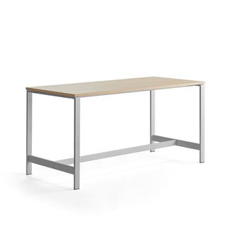 Table VARIOUS, 1800x800x900 mm, silver, oak