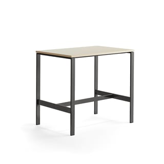 Stůl VARIOUS, 1200x800 mm, výška 1050 mm, černé nohy, bříza