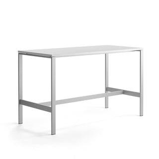 Stôl VARIOUS, 1800x800x1050 mm, strieborná, biela