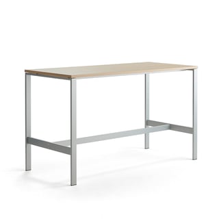Table VARIOUS, 1800x800x1050 mm, silver, oak