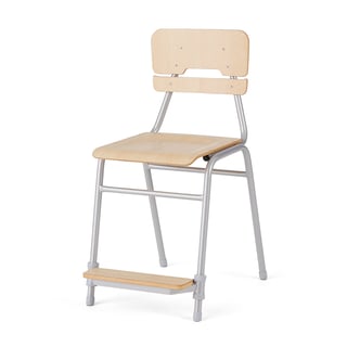 School chair ADDITO I, H 500 mm, birch