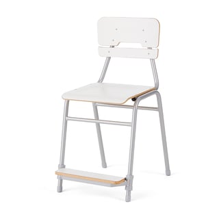 School chair ADDITO I, H 500 mm, white
