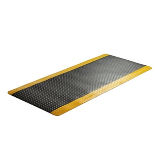 Heavy-duty anti-fatigue mat SUPER, per metre, W 910 mm, yellow, black
