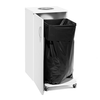 Affaldsskab til affaldssækkevogn, 980x510x450 mm, hvid laminat
