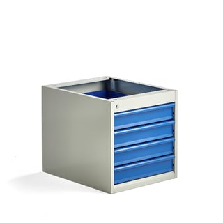 Dielenský zásuvkový kontajner SOLID, 4 zásuvky, 540x535x670 mm