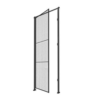 Single door X-STORE with uprights + panel, L/H, 3400x1000 mm, cylinder lock