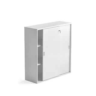 Skříň s posuvnými dveřmi MODULUS XL, uzamykatelná, 1200x1200 mm, bílá