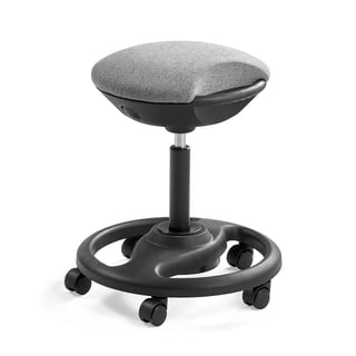 Balance stool SEATON, light grey seat
