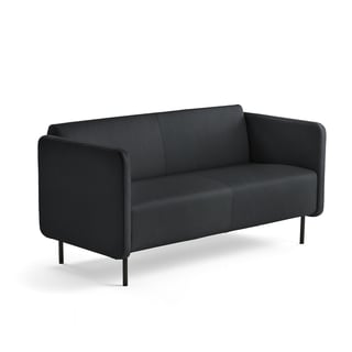 Soffa CLEAR, 2,5 sits, konstläder, antracitgrå