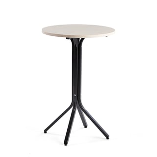 Tisch VARIOUS, Ø 700 x 1050 mm, schwarz/ Birke