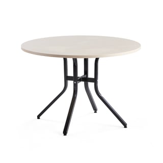 Table VARIOUS, Ø1100x740 mm, black, birch