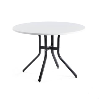 Pöytä VARIOUS, Ø1100x740 mm, musta, valkoinen