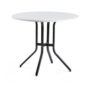 Stůl VARIOUS, Ø1100 mm, výška 900 mm, černá, bílá