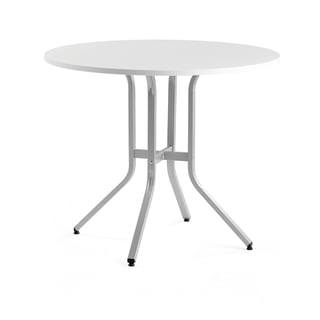 Table VARIOUS, Ø1100x900 mm, silver, white