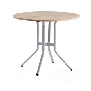 Pöytä VARIOUS, Ø1100x900 mm, hopeanharmaa, tammi