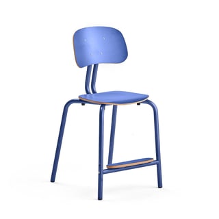 Skolēnu krēsls Yngve, 4 kāju rāmis, augstums 530 mm, zils, pusnakts zils
