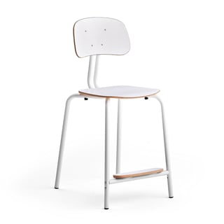 Mokyklinė kėdė YNGVE, H610mm, 4 kojos, balta, balta