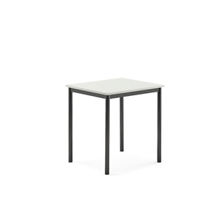 Desk BORÅS, 700x600x720 mm, white laminate, anthracite